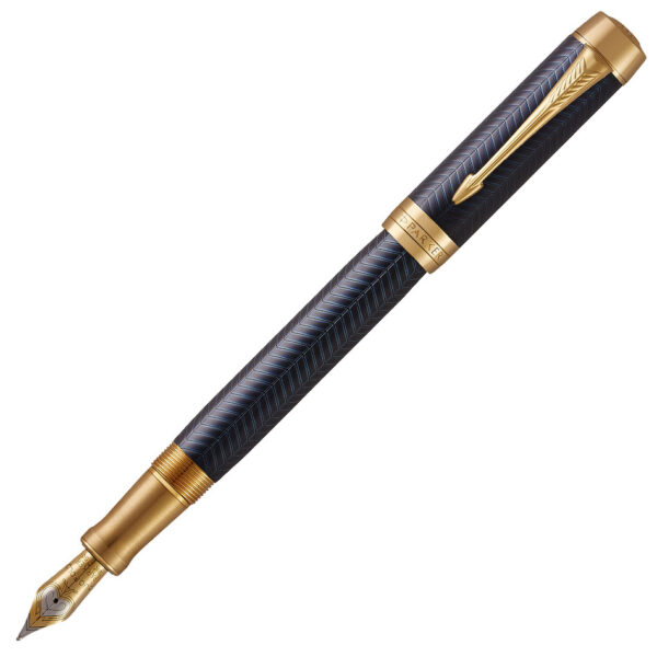 Parker-Duofold-Prestige-Fountain-Pen-Blue-Chevron-Gold-Trim