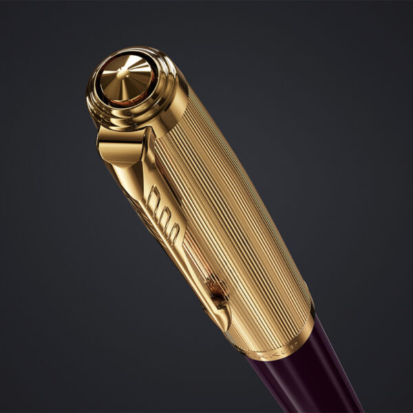 Parker 51 Ballpoint Pen Plum with Gold Trim P2