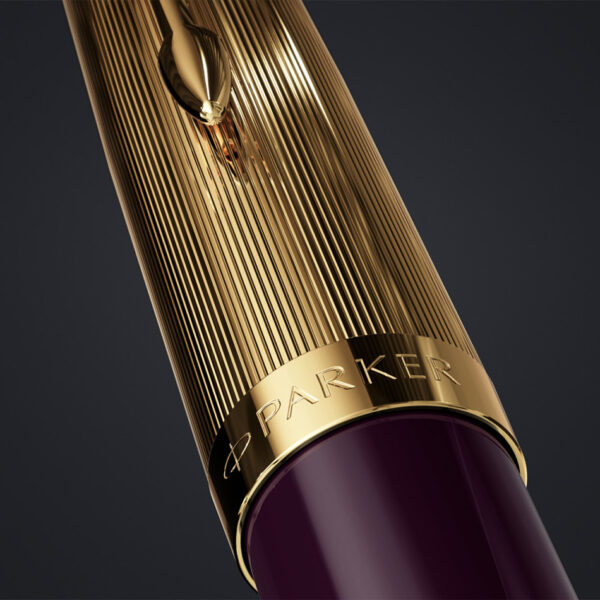 Parker-51-Ballpoint-Pen-Plum-with-Gold-Trim_