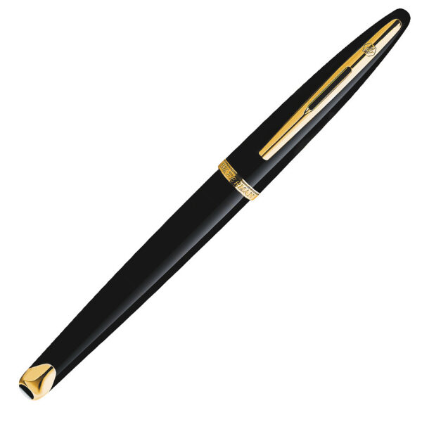 Waterman Carene Fountain Pen Black Lacquer with Gold Trim P2