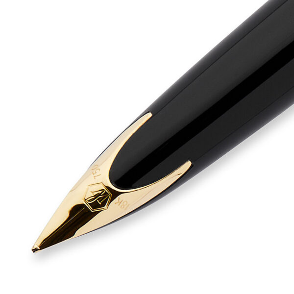 Waterman Carene Fountain Pen Black Lacquer with Gold Trim P4