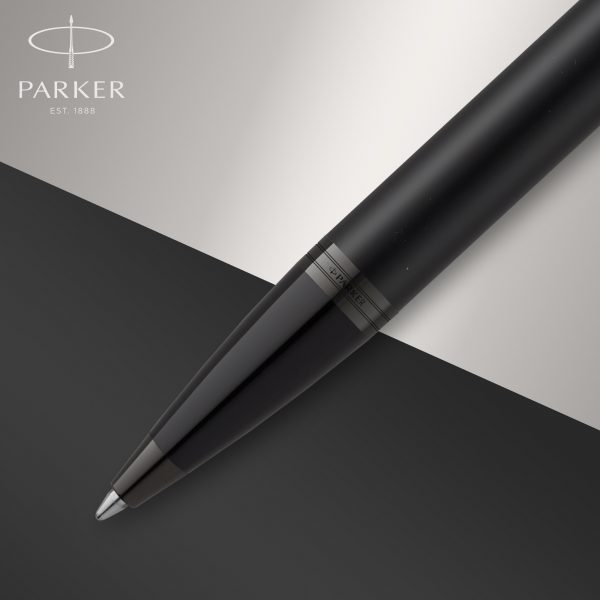 Ручка шариков. Parker IM Achromatic K317 (2127618) Matt Black M синие подар.кор.