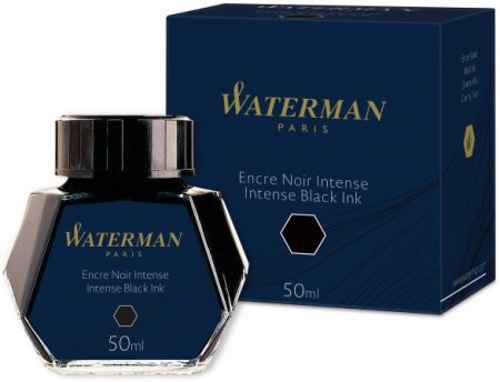 Флакон чернил для перьевой ручки "Waterman", чернила ЧЕРНОГО цвета.