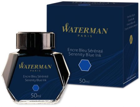 Флакон чернил для перьевой ручки "Waterman", чернила СИНЕГО цвета