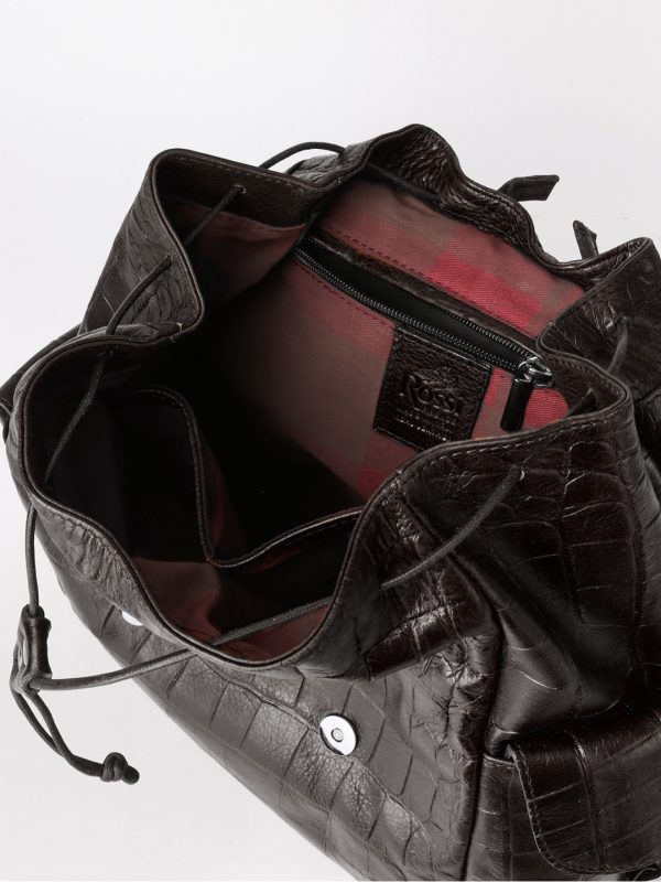 Bruno rossi leather backpack